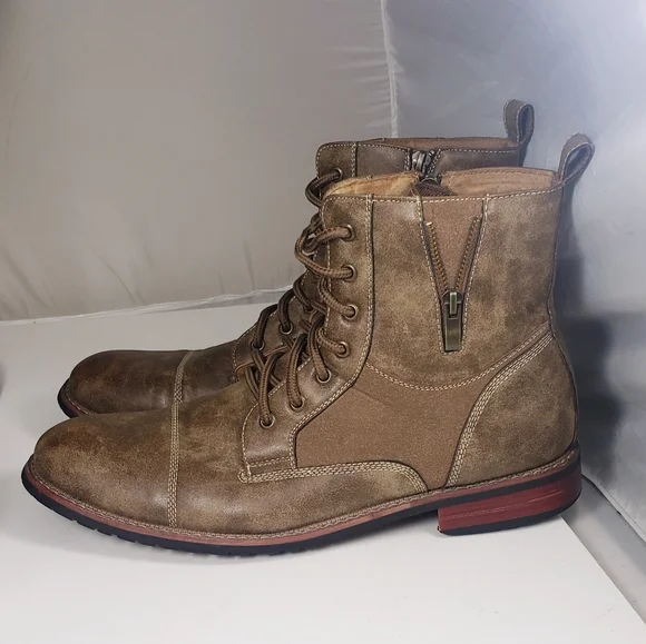 Aldo Scibelli Men\'s Black Leather Lace-Up‎ Boots US 9.5 New No Box Ferro Aldo | Shoes | Ferro Aldo Mens Boots Blaine Gray Brown  main image 2